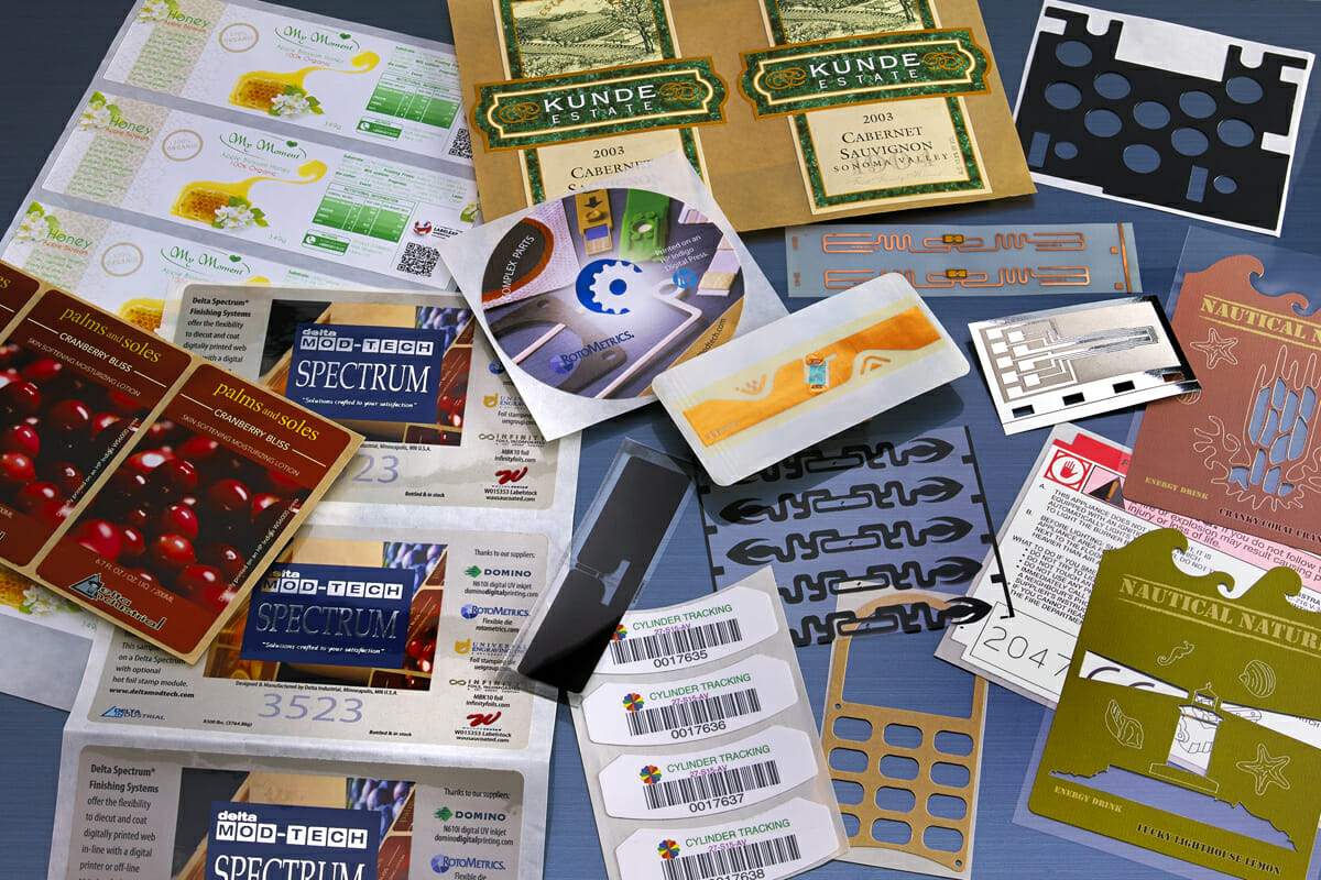 Examples of Tag and Label Print Finishing