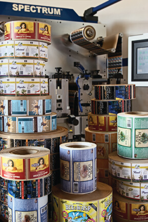 Photo of Spectrum printed labels