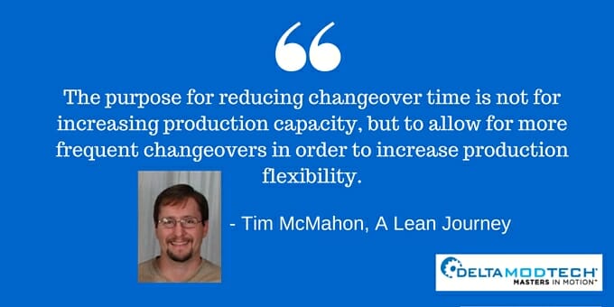 Purpose of reducing changeover