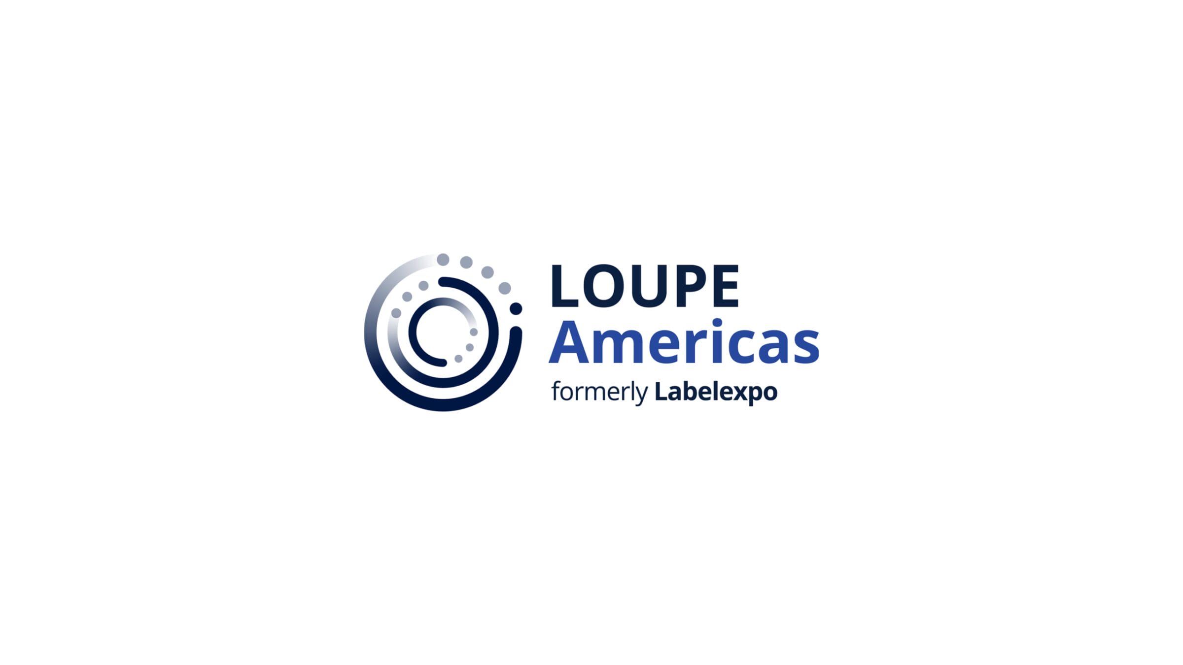 Loupe Americas logo, formerly Labelexpo, with a circular graphic.