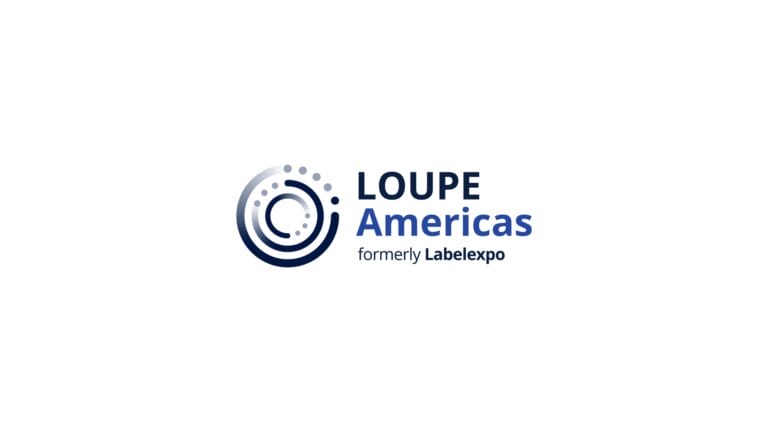 Loupe Americas logo, formerly Labelexpo, with a circular graphic.